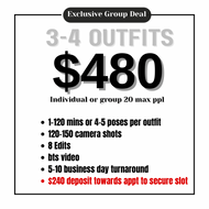 3-4 Outfits (max (20ppl)