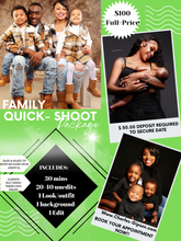 Load image into Gallery viewer, Family Quick-shoot $100.00 In Studio
